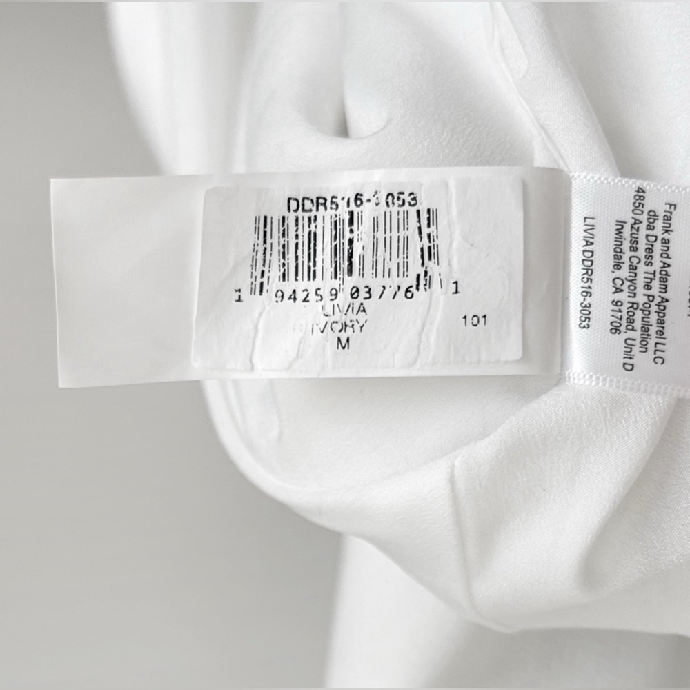 Dress the Population Livia Fit and Flare Dress in Ivory Bride Bridal A Line - Picture 11 of 11